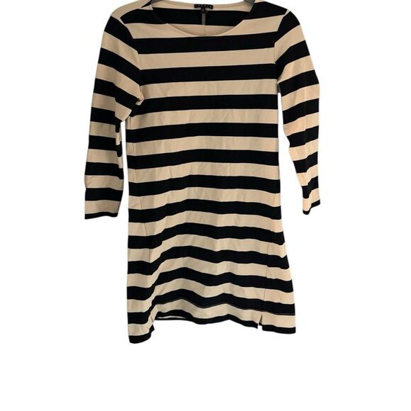 Theory Size Small Striped Off White and Black Dress Great Condition Non Smoking - Picture 1 of 13